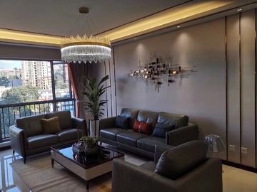 Diseño clásico del hotel de la sala de estar de los muebles comerciales de cuero lujosos del sofá