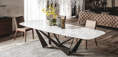 Rectangular moderno del estilo de los muebles de la mesa de comedor por encargo nórdica del mármol