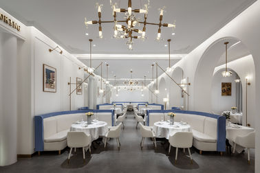 Sistema de lujo de la mesa de comedor del estilo de la cabina para el hotel de la estrella, Banquette que cena el sistema