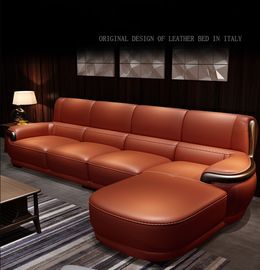 Sofá nórdico de gama alta Seater del cuero del estilo para el hotel de cinco estrellas/casero multi