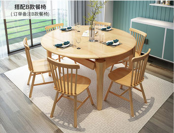 Estilo moderno de los muebles de la tabla casera de madera sólida/de la mesa de comedor redonda extensible