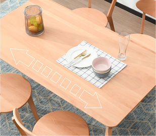 Diseño simple formado rectángulo moderno de la tabla de madera sólida del comedor