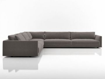 Estilo por encargo gris en forma de L del italiano de los sofás de la tela de la sala de estar de los muebles