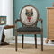 Sillas europeas de madera sólida del estilo, sillas de cuero del brazo de la sala de estar de Seat