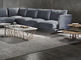 Sofá seccional moderno de la tela suave de la sala de estar con los asientos multi del marco de madera sólida