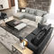 Estilo moderno determinado del sofá seccional de la tela de los muebles del dormitorio del hotel del apartamento/de la estrella