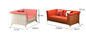 El sofá coloreado multi del cuero de los muebles del dormitorio del hotel fijó con el marco metálico