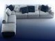 Apartamento de tres personas modificado para requisitos particulares de la tela del sofá de la pequeña sala de estar simple moderna nórdica de la familia
