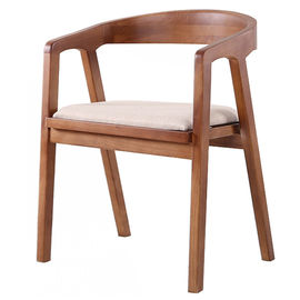 Sillas modernas de madera sólida que cenan los muebles con Seater de cuero y los apoyabrazos