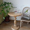 Mesa de centro de madera moderna formada redonda, mesa de comedor de madera sólida