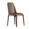 Cuero blanco y madera que cenan el diseño simple moderno de las sillas cómodo