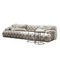 El lujo ligero italiano todo tira del sofá de cuero del arte del Ins/del sofá minimalista americano del terciopelo del hotel del club de la sala de estar